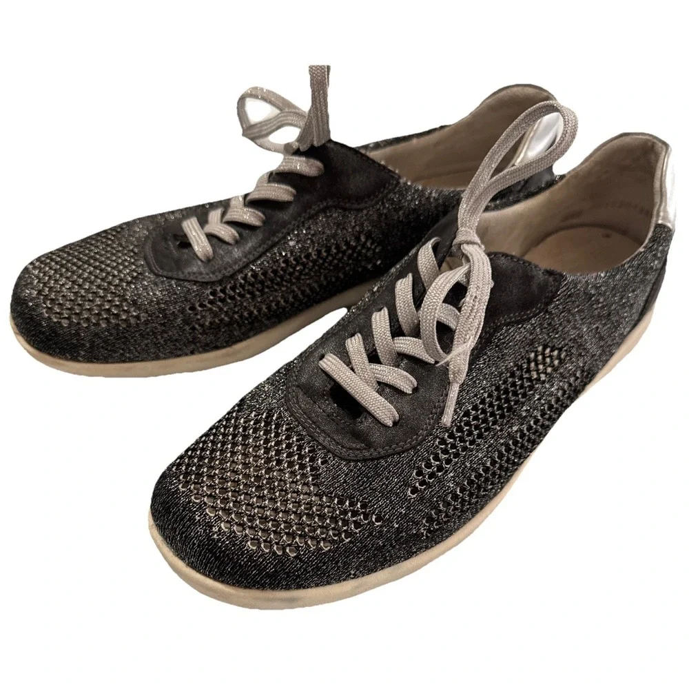 Remonte Soft Knit Sneakers Women Sz 7 Gray Comfort Walking Casual Coastal Chic